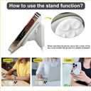 AUROX for MagSafe Phone Grip, Magnetic Phone Grip, Magnetic Suction Cup Collapsible Phone Grip Holder for iPhone 17 16 15 14 13 12 Series, Magneticc Silicone Phone Grips for Videos and Selfies,Black