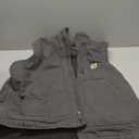 Carhartt Men's Loose Fit Washed Duck Sherpa-Lined Mock-Neck Vest (Large, Gravel)