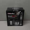 Mueller Multistick 800W 4-in-1 Immersion Blender Handheld, 12 Speed Hand Mixer - Turbo Boost, Heaviest Duty Copper Motor, Titanium Blades Hand Blender, Milk Frother Wand, Whisk, Beaker, Chopper, Grey (Grey)