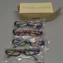 Gaoye 2.5 Readers for Women, Blue Light Blocking Reading Glasses, Stylish Reading Glasses for Women in 4 Patterns (Flowers)