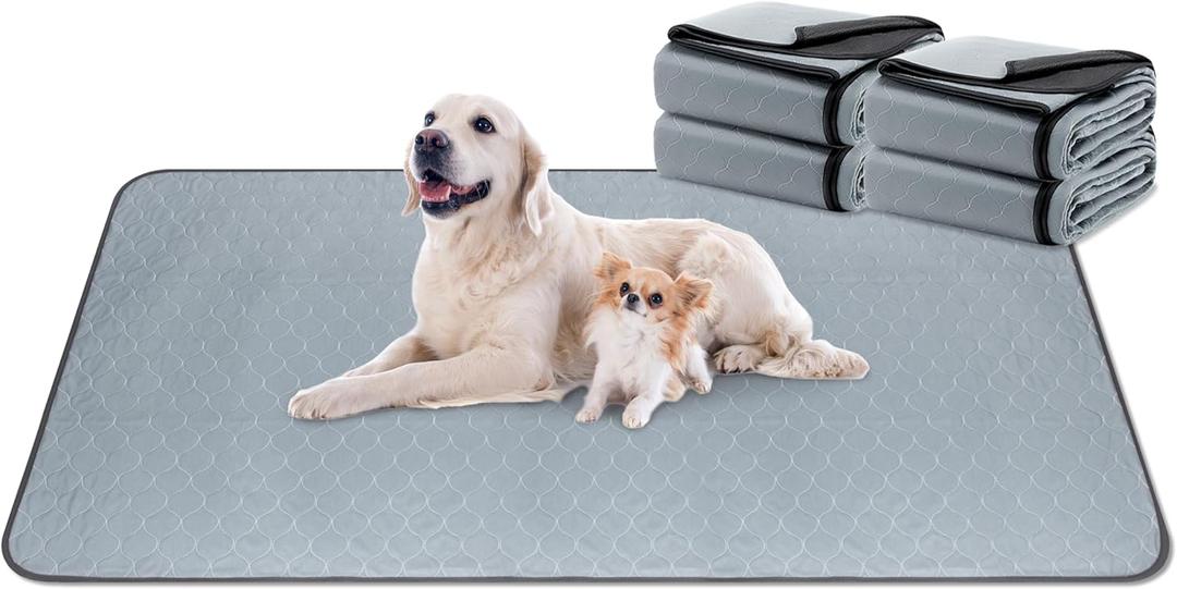 DAHAPYBOO Extra Large Washable Pee Pads for Dogs,4 Pack Reusable Puppy Pads for Dogs,36x72 Non-Slip Waterproof Pet Training Pads for Crate, Playpen, Bed, Sofa,Whelping Box, Potty Training