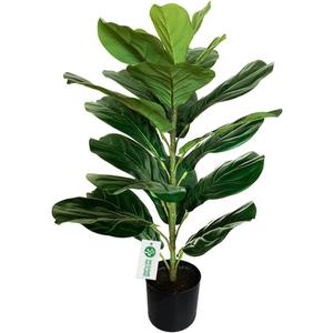 BESAMENATURE 30" Little Artificial Fiddle Leaf Fig Tree/Faux Ficus Lyrata for Home Office Decoration (2ft 4in)