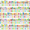 CZWZ 100Pcs Mini Multicolor Pens in One 4-in-1 Cute Pens Bulk for Kids, Ballpoint Pen for Birthdays and Children's Parties, Fun Gifts Assorted Ink Kawaii Pen