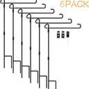 Garden Flag Holder Stand 6 Pack Garden Flag Pole for 13.5" Width 12 x 18 Inches Flags with Anti-Wind Clip for Outdoor Garden Yard Lawn