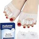 Habioer Upgraded Toe Separators & Toe Spacers for Women and Men - Podiatrist Recommended, Bunion Corrector, Foot Alignment and Pain Relief(1 Pair)