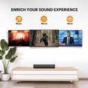 2.1 Sound Bars for TV, Built-in Subwoofer, 6 Levels Voice Enhancement, 16 Inches TV Soundbar Speakers with Bluetooth 5.3/Optical/AUX/USB Connection, Wall Mount, 3 EQ Modes, S100