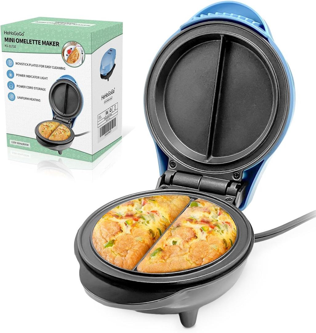 Mini Electric Omelet Maker Non-Stick Frittata Maker Dessert Maker Stainless Steel