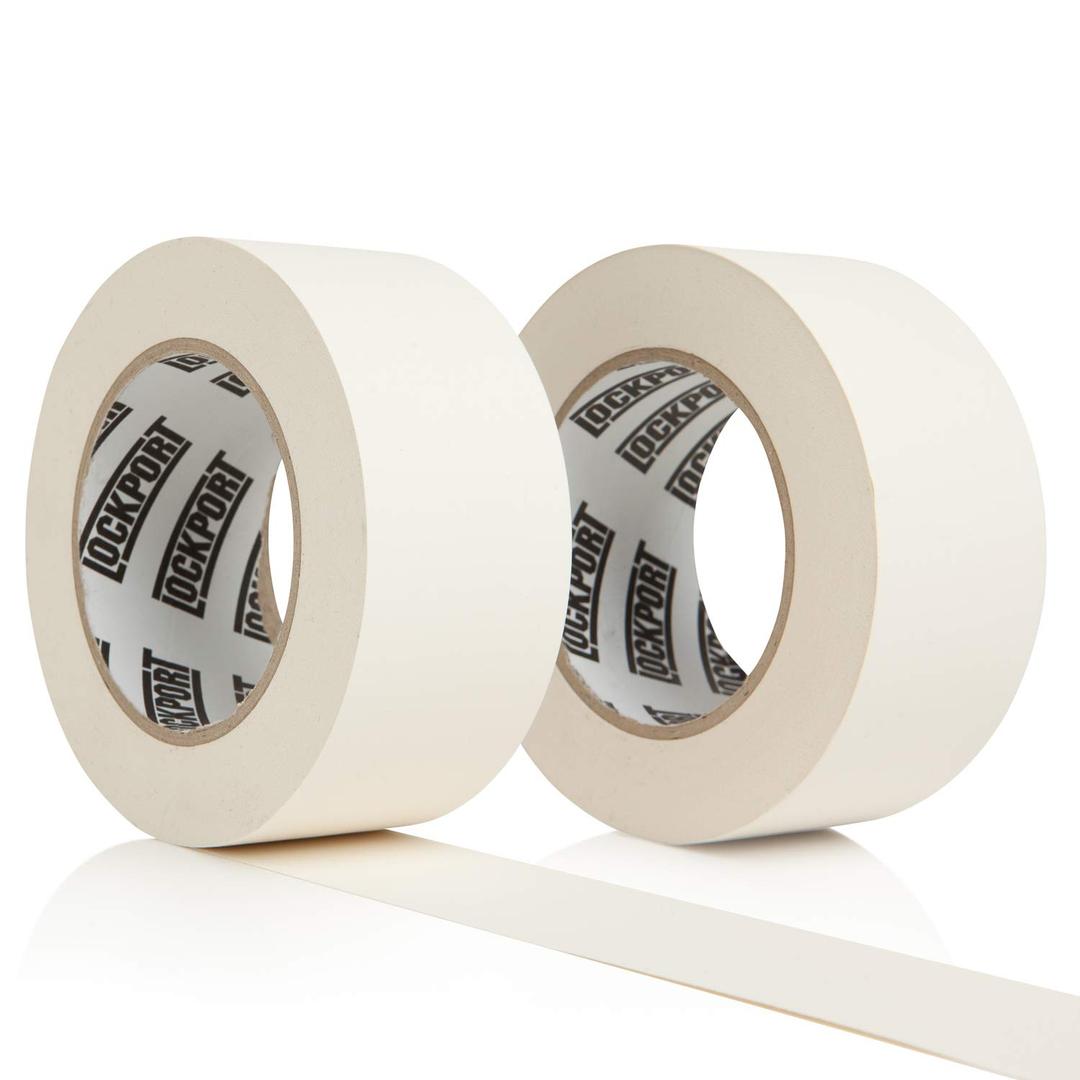 Lockport White Gaffer Tape 2 Pack - 2 Inch x 30 Yards Pro Matte Gaff Tape | Gaffers Tape Heavy-Duty Professional Grade, Water Resistant, Non-Reflective Matte, Residue-Free, Hand-Tearable for Stage