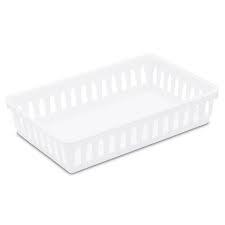 Sterilite Tall Storage Bin, 24.8cm x 16.2 cm x 5.4cm, White 