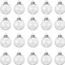 20 Pcs Clear Plastic Fillable Ornament Balls, Removable Top Clear Hanging Ornaments Ball, DIY Plastic Ornaments Round Balls, Perfect for Decoration On Christmas Trees, Wedding, Party (60 mm)