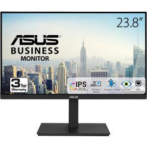 ASUS 23.8 1080P Docking Monitor (VA24ECPSN) - Full HD, IPS, 75Hz, Adaptive-Sync, Speakers, Eye Care, Low Blue Light, Flicker Free, USB-C, RJ45, HDMI, Frameless, Height Adjustment, VESA Wall Mountable