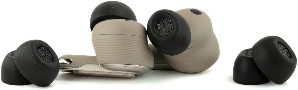 Comply TWo-230-A | Premium Memory Foam Replacement Earbud Tips for JBL Tour Pro 3, Nothing Ear, OnePlus Buds, & More | Ultimate Comfort, Secure Fit, Superior Noise Isolation| Black (Assorted - S/M/L) (3 Pairs)