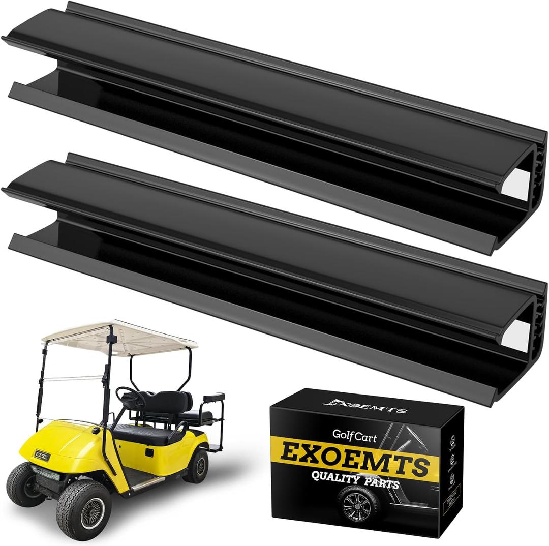 EZGO Golf Cart Windshield Mounting Side Clips, Rectangular Windshield Retaining Clips for EZGO TXT 1995-2013 Gas & Electric, fit 3/4" Side Struts Tube and 3/16" Thick Windshield