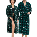 EA'S SECRET Robes For Women Fleece Bathrobe Plush Warm Long Robe Christmas House Spa Robes Loungewear with Pockets(GP,XL) 