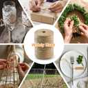 5 PCS Twine String Bulk - 3000 Feet Long Garden Twine, 2mm Thin Natural Jute Twine for Crafts, Garden Rope, Christmas Accessories Bulk, 600 Feet Each Roll (Brown)