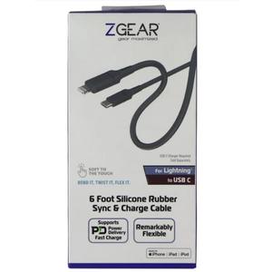 ZGear 6FT Silicone USB-C to Lightning  Cable - Gray