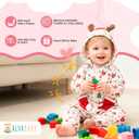 ALVABABY Christmas Baby Bunting Bodysuit with Hood, Romper Jumpsuit Animal Costume Outfit, Soft Warm Onesize Newborn Toddler (12-18 Months)