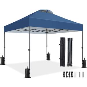 Pop Up Canopy Tent Canopy Outdoor Party Sun Shade Tent Portable Gazebo for Beach Camping Events (Navy Blue)