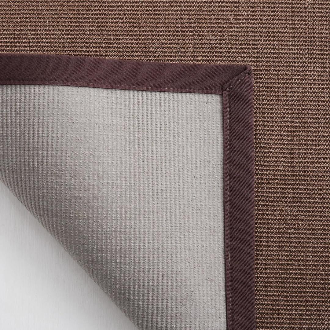 SAFAVIEH Natural Fiber Collection Accent Rug - 2'6" x 4', Brown & Brown, Border Sisal Design, Easy Care, Ideal for High Traffic Areas in Entryway, Living Room, Bedroom (NF131C)