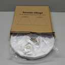 Scalloped Lamp Shades Set of 2, White Lamp Shade with Petal Edge Braid, 6.1"Top x 13"Bottom x 9.6"High, Bell Lamp Shades for Table Lamps Floor Lamps, Spider, Harp Holders Included, Easy Assembly