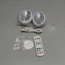 Askyli Pool Lights for Inground Pool, Rechargeable Submersible LED Lights w/Remote, Upgraded IP68 Waterproof Underwater Pool Light, Dynamic Lighting Pool Light for Above Ground Pool Hot Tub Party-2PC