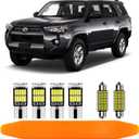 16pcs Interior LED Lights Kit Super Bright LED Map Dome Light Bulbs for 2010-2019 2020 2021 2022 2023 Toyota 4Runner all models, 6000K Cool White