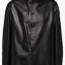 Native American Men's Leather Western Style Premium Cowhide Biker Motorcycle Vintage Casual Lightweight Shirt L