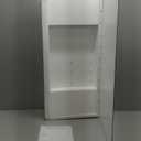 Bathroom Medicine Cabinet with Beveled Edge Mirrored Door 16 x 36 inch, Recessed or Surface Mount, with Adjustable Glass Shelves (Matt White)