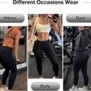 Impact Hidden Scrunch Butt Leggings for Women Mid Low Waist Gym Workout Legging Tummy Control Booty Lifting Yoga Pants (Black, M)