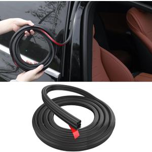 32.8Ft Car Door Seal, Thickened Rubber Automotive Weather Stripping with Adhesive, Waterproof & Soundproof Vehicle Edge Trim for Hood Trunk Window of Most Cars Trucks SUVs