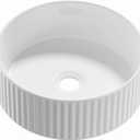 Round Vessel Sink 12 Inch Above Counter - White Ceramic Countertop Bathroom Sink, 12" x 12" Modern Vanity Art Basin Porcelain Hand Wash Basin