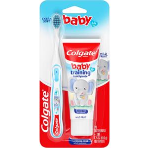 Colgate Baby Toothbrush and Training Toothpaste Bundle