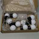 imprsv Battery Operated String Lights for Marquee Light Up Letters Numbers LED 10-Bulb White Indoor Outdoor Cool White Light Bulbs Bedroom Wall Christmas Decor Wedding Birthday Party Decorations