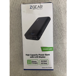 ZGEAR 20,000 mAh High Capacity Power Bank With LCD Display