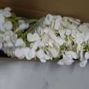 ZYTUYO 20 inches 4 Pcs Ivory White Real Touch Hydrangea Artificial Flowers Boho Lifelike Real Looking Latex Hydrangeas Flower with Long Stem for Home Decor Spring Table Centrepiece