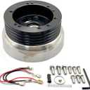 5/6 Hole Billet Steering Wheel Hub Adapter Kit Compatible With Chevy GMC Buick Jeep Cadillac Pontiac Flaming River Ididit