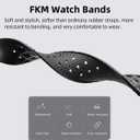 Tropical Style FKM Rubber Watch Bands 18mm 19mm 20mm 21mm 22mm Quick Release Fluororubber Waterproof Soft Breathable Durable FKM Rubber Watch Strap Universal Replacement Band Strap for Men Women