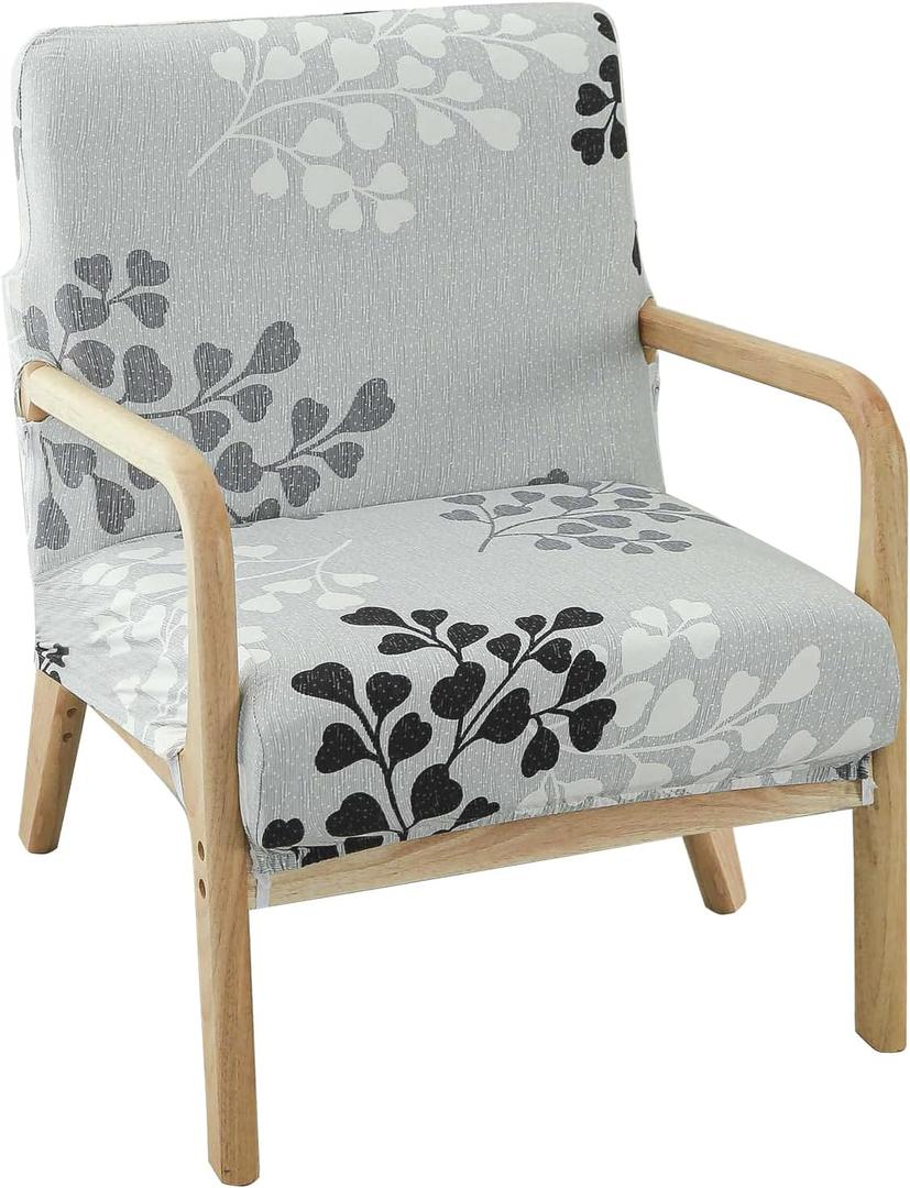 Deisy Dee Printed Mid-Century Modern Chair Cover, Stretch Reading Armchair Covers, Upholstered Living Room Chair Covers (JJ)