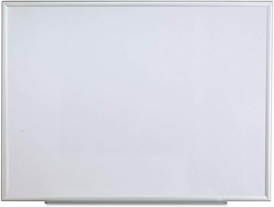 Universal UNV44636 Deluxe 48 in. x 36 in. Melamine Dry Erase Board - White/Silver