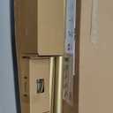 KAMANINA Gold Curtain Rod 32 to 58 Inch(2.6-4.8ft), Adjustable Curtain Rods for Windows 28 to 48 Inch, 3/4 Inch Splicing Drapery Rods with Twisted Cage Finial