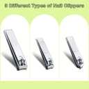 Nail Clippers Set, 6 Pcs Toenail Clippers Stainless Steel Fingernail Clippers Manicure Set with Leather Case, Idea Gift for Christmas Stocking Stuffers, Khaki