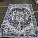 Area Rugs for Living Room - 5x7 Area Rugs, Machine Washable Rugs 5x7, Non-Slip, Stain Resistant Soft Boho Vintage Large Carpet Low Pile Thin Rugs for Living Room Bedroom