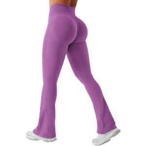 YEOREO Women's Mini Flare Workout Butt Lifting Hidden Scrunch Seamless Yoga Legging Pants (X-Large)