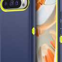 Jiunai for Google Pixel 9 Pro Case Pixel 9 Case Heavy Duty Port Protection Shockproof Dual Layer Tough Dust Proof Rugged Protective Cover Phone Case for Google Pixel 9 Pixel 9 Pro 5G 6.3 2024 Blue