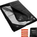 RedSwing Heavy Duty Reflective Survival Space Blanket, Multipurpose Emergency Thermal Blanket for All Weather, Black