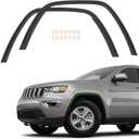 JOLONG Front Pair Textured Black Fender Flares Compatible with Jeep Grand Cherokee 2017-2021 Front Driver and Passenger Side Wheel Arch Trim Moldings CH1291123 CH1290123 5UP10RXFAB 5UP11RXFAB