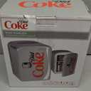 Coca-Cola Diet Coke DC04 4 Liter/4.2 Quarts 6 Can Portable Mini Cooler/Fridge, Beverages, Baby Food, Skincare and Medications-Use at Home, Office, Dorm, Car, RV or Boat-with AC & DC Plugs, Gray