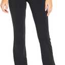 Bally Total Fitness Women's High Rise Tummy Control Bootleg Pant (Medium Long, Black)