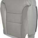 Front Passenger Side Bottom Leather Seat Cover Fits for Chevy GMC
for Tahoe Suburban Silverado Sierra Yukon 1995-1999, Pewter Gray Color Code 132