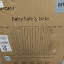 COMOMY 36" Extra Tall Baby Gate for Stairs Doorways, Fits Openings 29.5" to 48.8" Wide, Auto Close Extra Wide Dog Gate for House, Pressure Mounted Easy Walk Through Pet Gate with Door, White